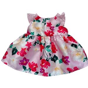 The Children's Place Pink Floral Dress with Lace (0-3m) NWOT